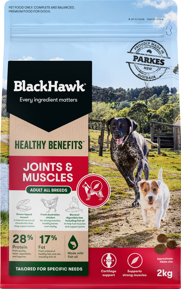 Black Hawk Healthy Benefits Joints & Muscles Dry Dog Food, Black Hawk Joint Care dog food, pet essentials warehouse