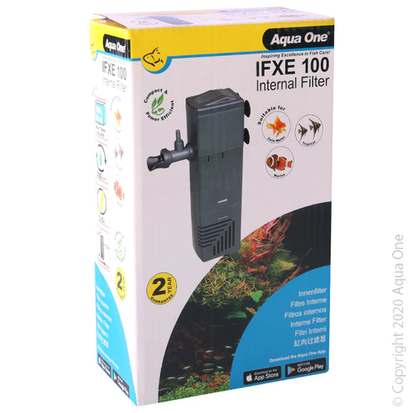 Aqua One IFXE 100 Internal Filter, Fish tank filter, Pet Essentials Warehouse