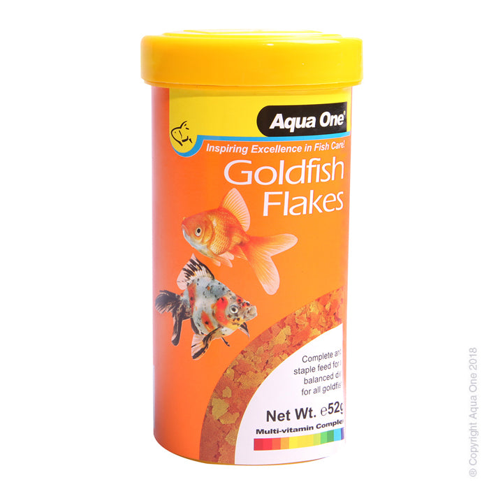 Aqua One Goldfish Flakes Fish Food 52g, Pet Essentials Warehouse