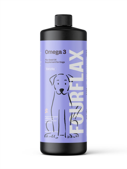 Fourflax Flax Seed Oil Supplement for Dogs 1000ml, supplement for dogs, Omega 3 for dogs, everyday supplements for dogs, Pet Essentials Warehouse