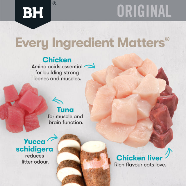 Black Hawk Original Adult Chicken & Tuna in Gravy Wet Cat Food, Tuna and chicken adult cat food, Every Ingredient Matters poster cat wet food, Pet Essentials Warehouse
