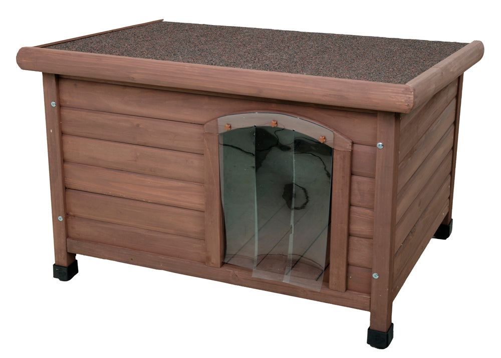 Masterpet Deluxe Wooden Flat Roof Dog Kennel Wooden Kennels Pet
