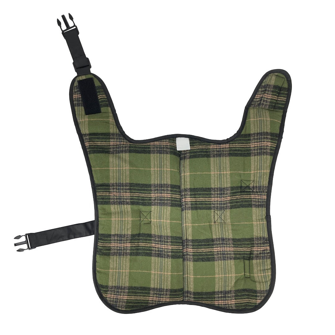 Huskimo Coat Waxed Cotton Thunder inside, tartan fabric dog coat, pet essentials warehouse, 