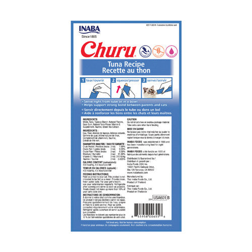 Inaba Churu Tuna Recipe, Creamy cat treats, Churu cat treats, Cat Treats, Tuna cat treats, Pet Essentials Warehouse, Barcode