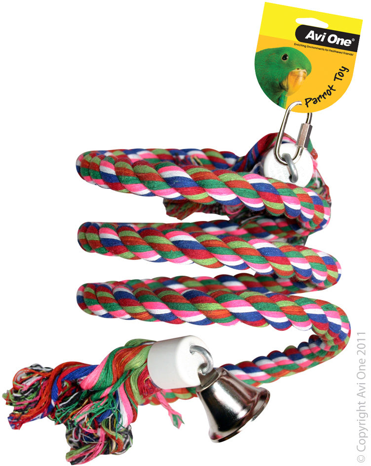 Avi One Rope Twister With Bell Bird Rope Perch, Bird Rope Perch, Pet Essentials warehouse, Pet Central,