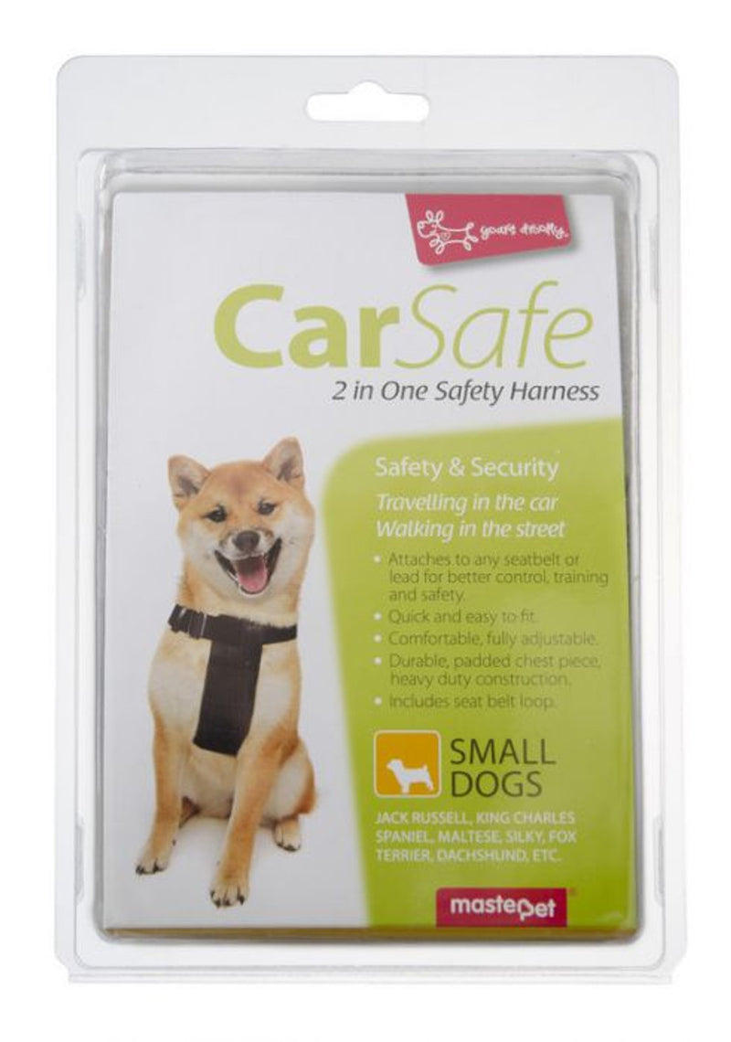 Yours Droolly Dog Car Harness small, car harness for small dogs, keep dogs safe in car harness, pet essentials warehouse