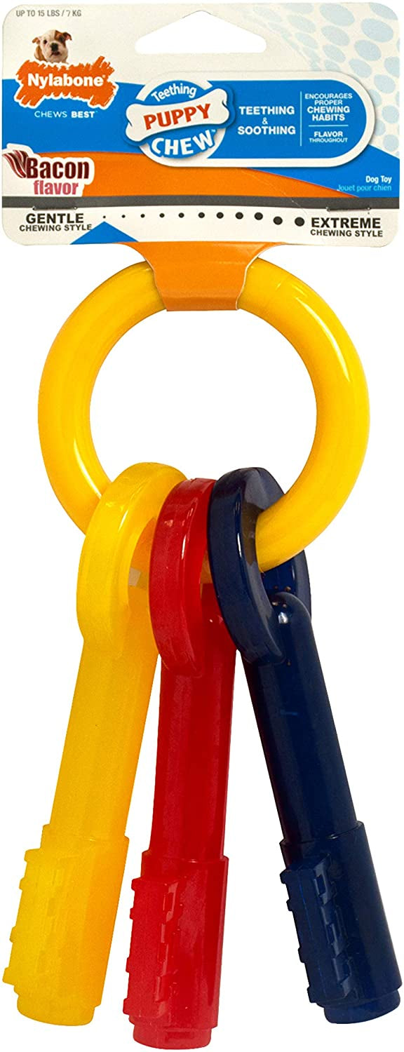 Nylabone Puppy Chew Teething Keys Dog Toy XS, Pet Essentials Warehouse