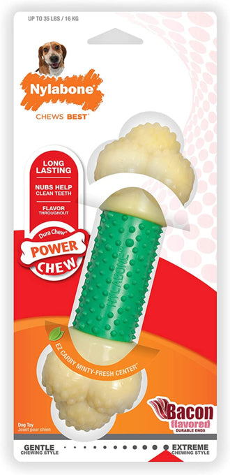 Nylabone Power Chew Double Action Dog Toy, Medium Dog Chew toy, Nylabone Chew Toy, Pet Essentials Warehouse