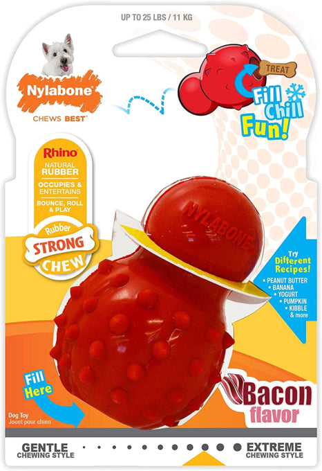 Nylabone Strong Stuffable Rhino Chew Cone Dog Toy, Small Dog Che, Fill Stuff and Chill, Pet Essentials Warehouse