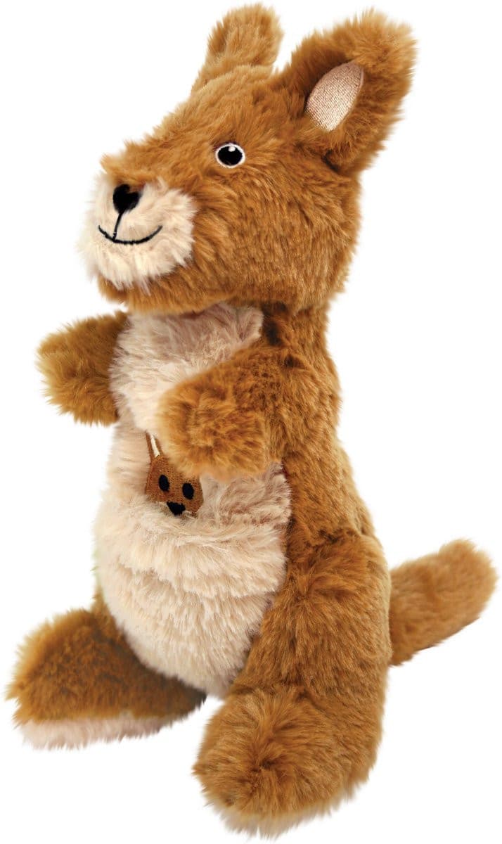 Kong Shakers Passports Kangaroo brown colour, kong plush dog toys, pet essentials warehouse Dog Toy
