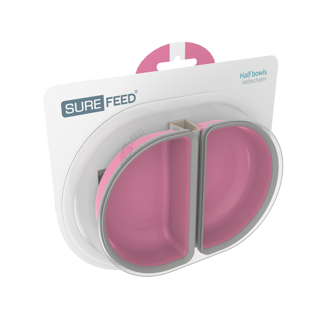 SureFeed Connect Half Bowl Pack of Two pink, surefeed microchip replacement bowl, Pet essentials Warehouse 