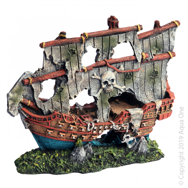 Aqua One Ornament Pirate Ship, Aqua One Fish Ornaments, Pet Essentials Warehouse