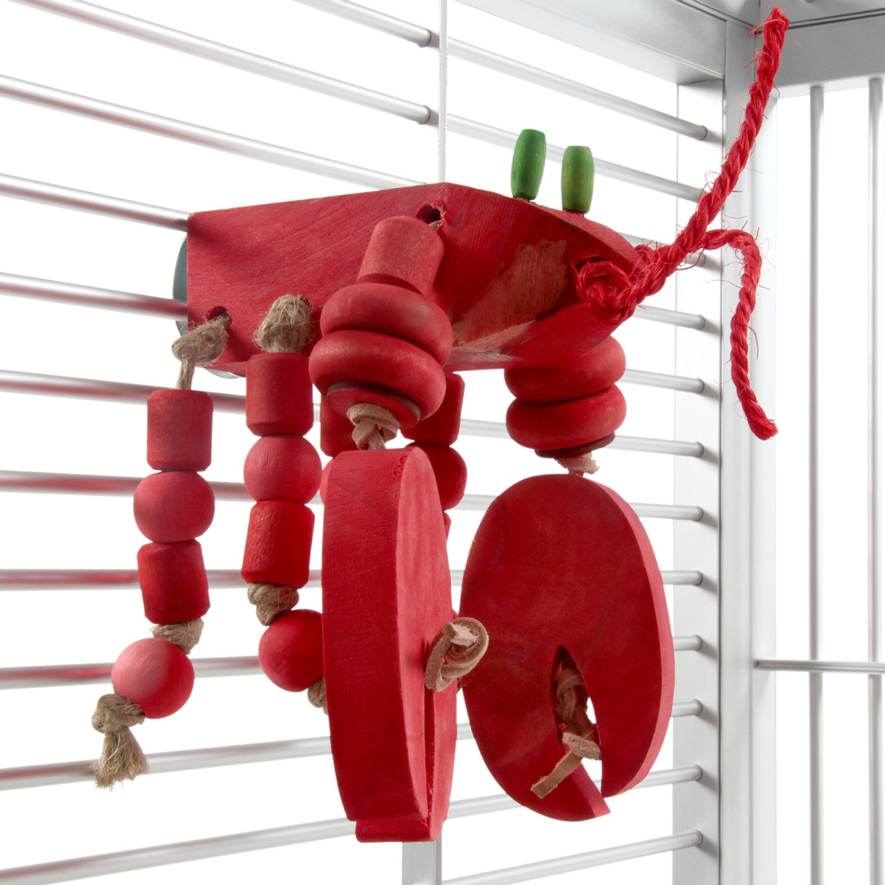 Avian Care Jimmy Halfa Lobster, Bird toy, toy for birds, Chew toy for birds, Toys for parrots, hangs off the cage, Pet Essentials Warehouse