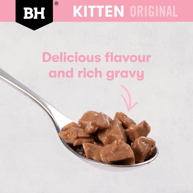 Black Hawk Original Kitten Chicken & Fish in Gravy Wet Cat Food, Wet Cat food for cats, Kitten Food, Black Hawk Kitten food poster, Pet Essentials Warehouse