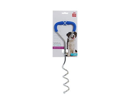 Allpet Canine Care Tieout Spiral Dog Stake, tie out stake for camping, spiral stake to tie up dogs