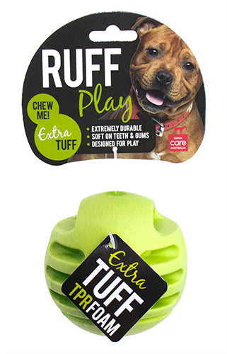 Toy Ruff Ruff Play Foam Treat Ball Dog Toy - Enrichment Toys - Snuggle Friends