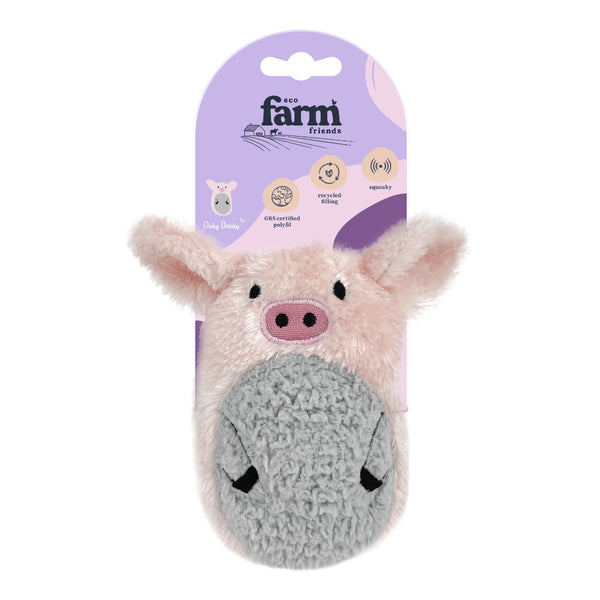 Eco Farm Friends Oinky Doinky Dog Toy, Recycled dog toys, pet essentials warehouse