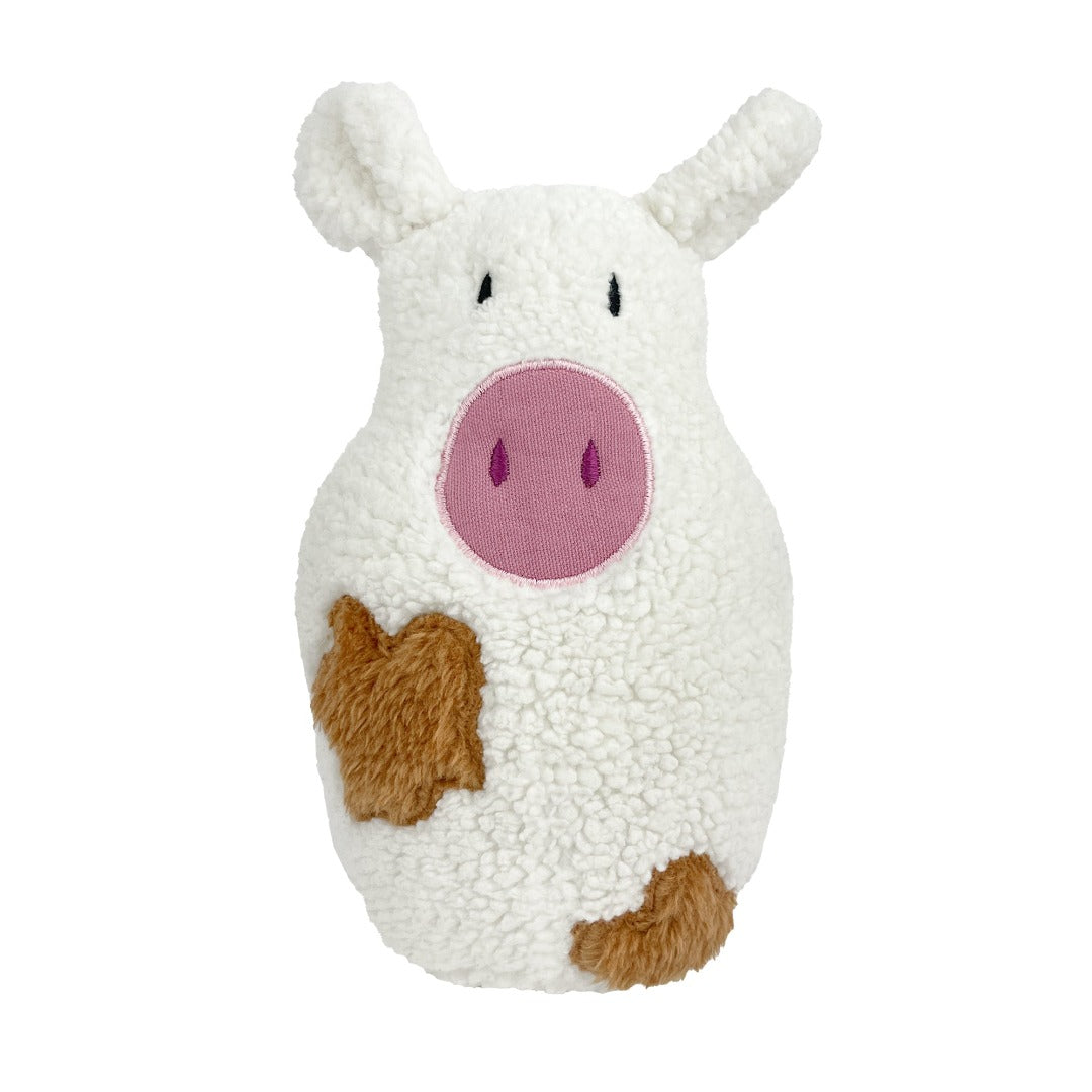 Eco Farm Friends Maisy Moo white cow Dog Toy, pet essentials warehouse