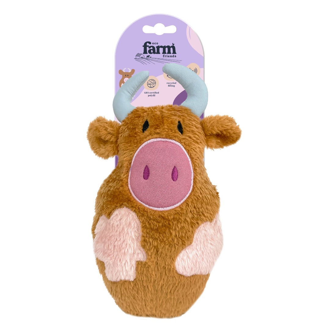 Eco Farm Friends Murray Moo Dog Toy, Pet Essentials Warehouse