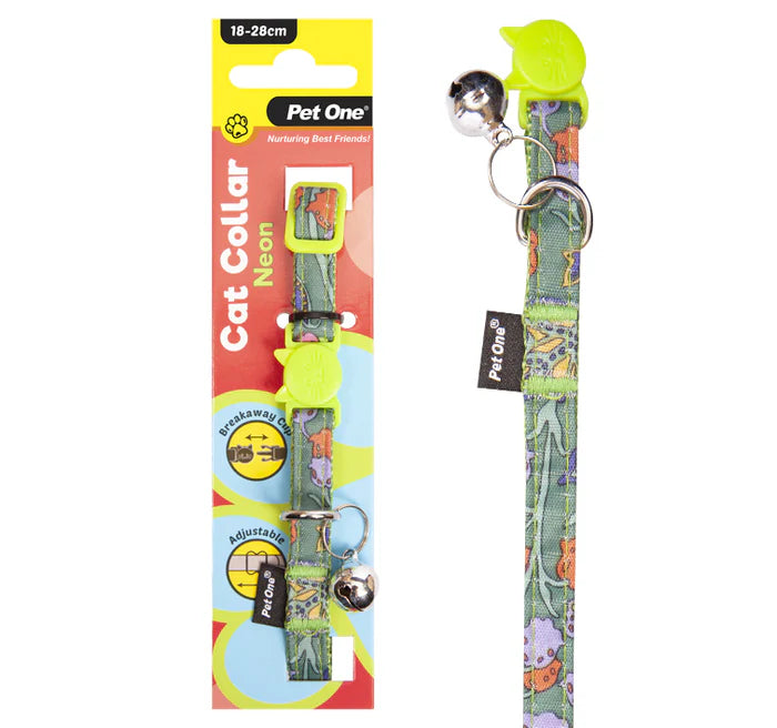 Pet One Cat Collar Neon, Cat collars, Collars for cats, Pet One cat collars, Neon cat collars, Pet Essentials Warehouse