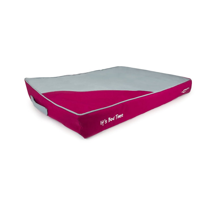 Its Bed Time  Futon Memory Foam Magenta with handle, pet essentials warehouse,