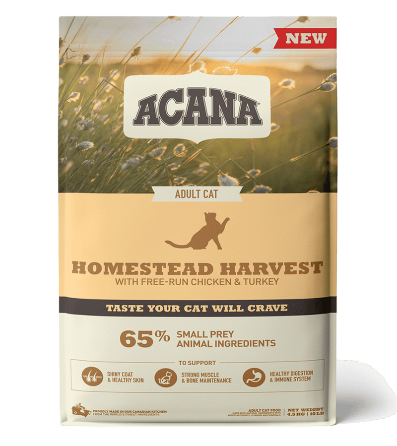 Acana Homestead Harvest Dry Cat Food 4.5kg, pet essentials warehouse, acana adult cat food