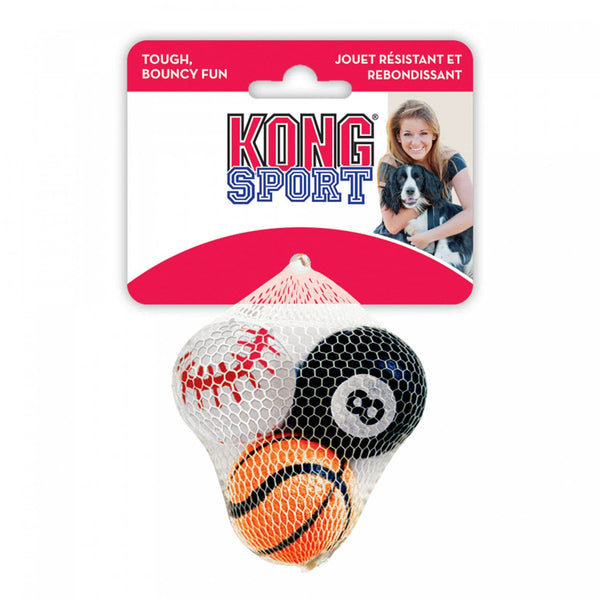 Kong Sport Balls small 3 pack, Assorted colours Dog Toy, pet essentials warehouse, kong dog toys nz