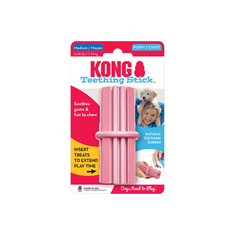 Kong Puppy Teething Stick medium pink, pet essentials warehouse