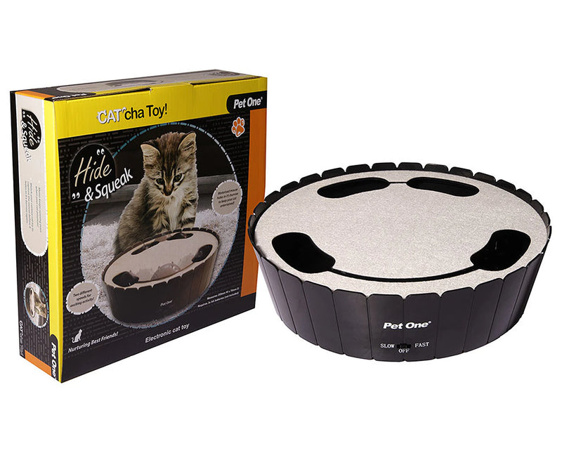 Pet One Hide & Squeak, Interactive cat toys, Cat toys, Hide and Seek cat toys, Pet Essentials Warehouse