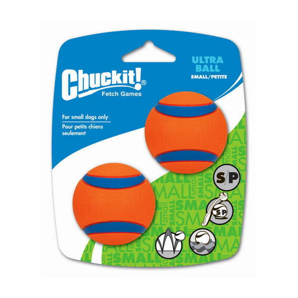 Chuckit Ultra Ball 2 Pack small, pet essentials warehouse