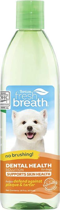 TropiClean Fresh Breath Dental Health Solution Skin Health Support for Dogs