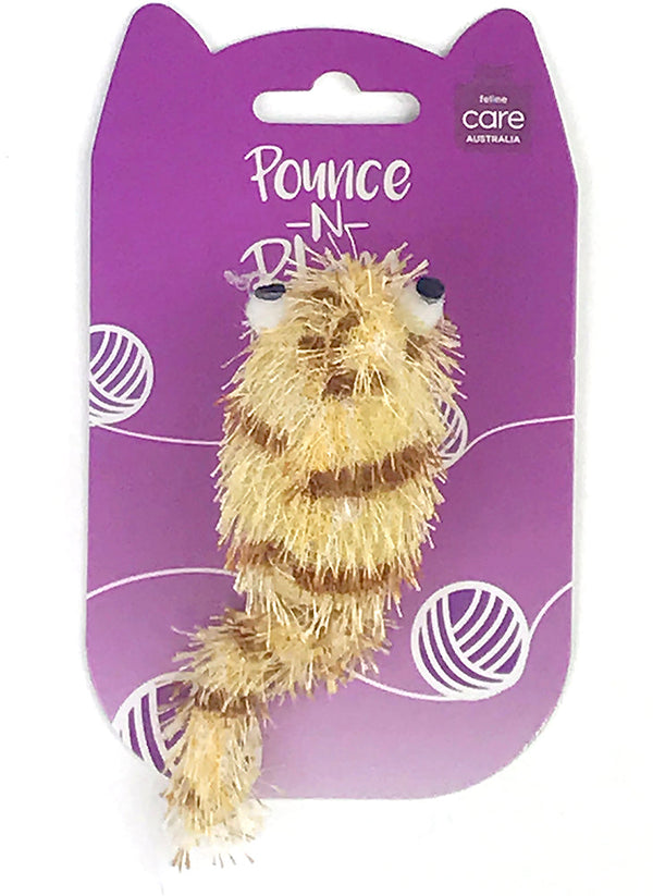 Pounce N Play Cat Toy Worm Vibrate Brown, cat toy mouse, Mouse toy for kittens, Cat toys, Pet Essentials Warheouse