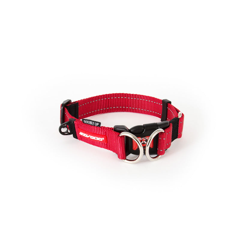 EzyDog Double Up Collar Red, Red dog collar, pet essentials warehouse