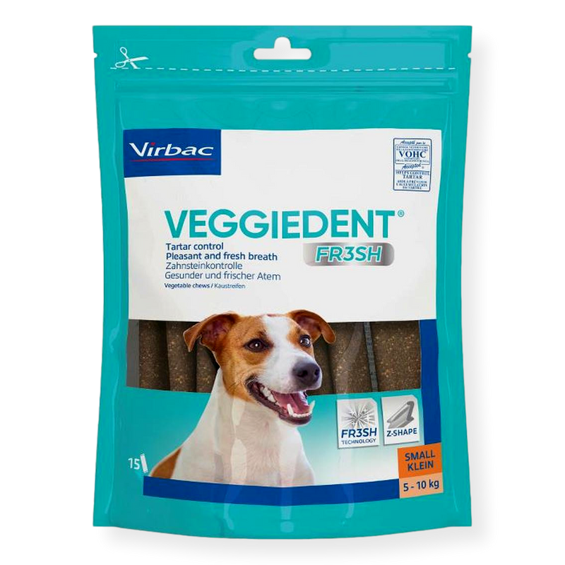 Veggiedent Dental Dog Treats, small dental treats, Tartar control, Fresh breath, Veggie dog treats, Pet Essentials Warehouse