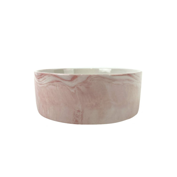 Cattitude Ceramic Cat Bowl Zen Marble Pink, ceramic cat bowl, pet essentials warehouse,