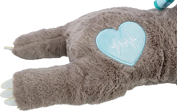 Trixie Junior Sloth Heartbeat with blue heart, puppy heartbeat toy for newborn puppies, pet essentials warehouse
