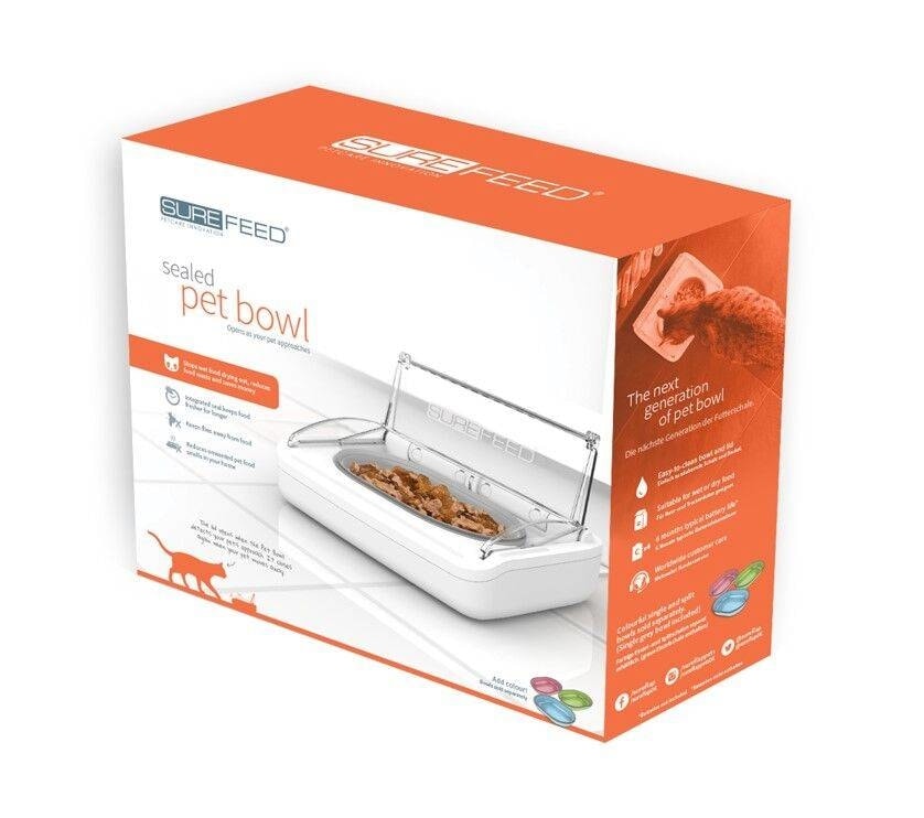 SureFeed Sealed Pet Bowl in a box, box for surefeed cat feeder with motion sensor, pet essentials warehouse