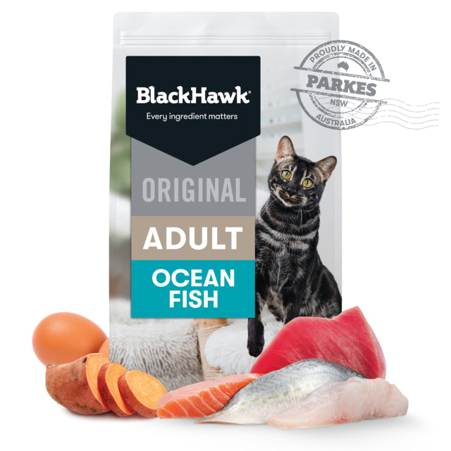 Black Hawk Original Cat Adult Ocean Fish Dry Cat Food, Black Hawk Cat food, Pet Essentials Warehouse