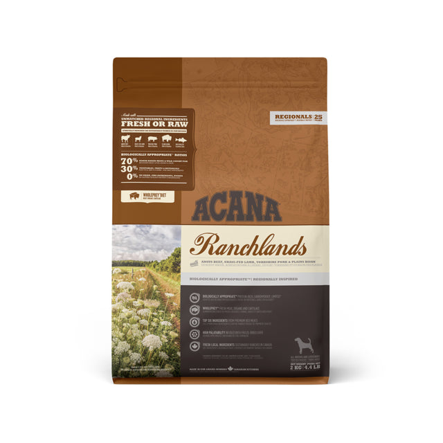 ACANA Highest Protein Ranchlands Dry Dog Food, High protein dog food, Pet Essentials Warehouse