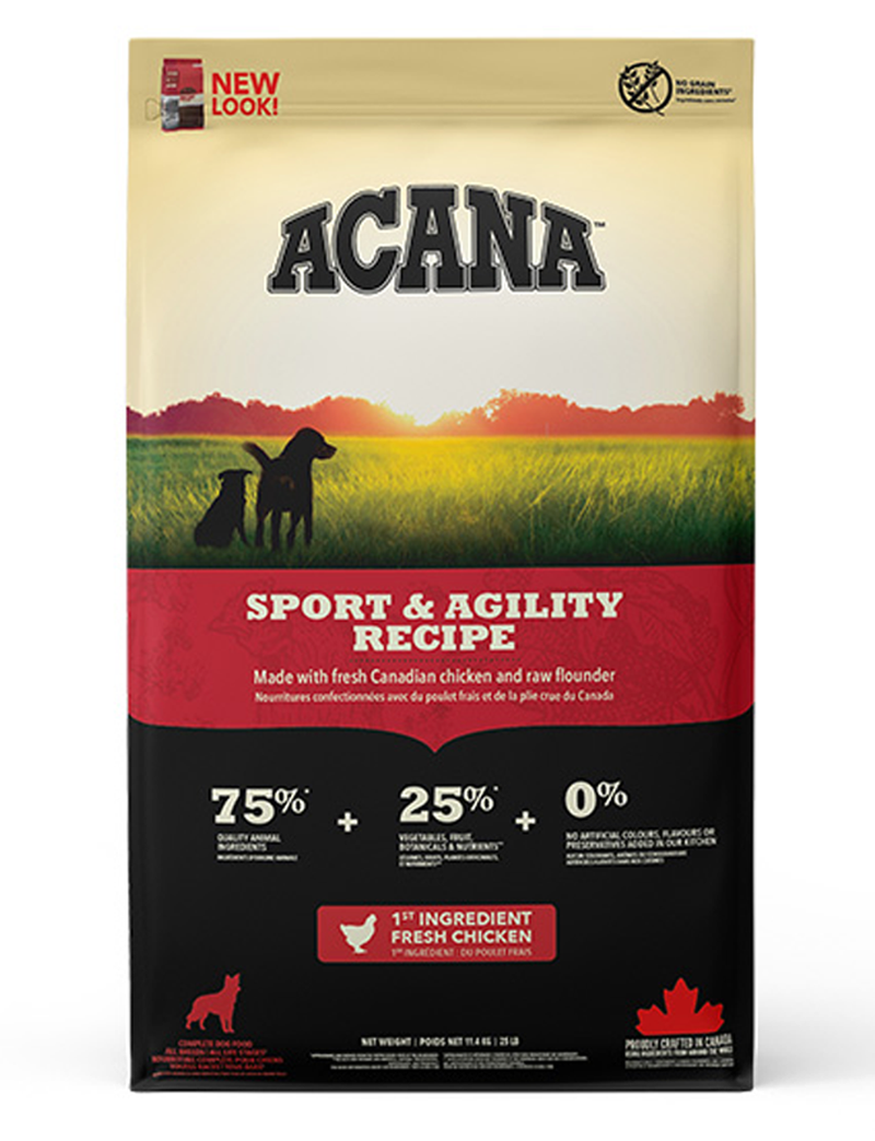 Acana Heritage Sport & Agility Dry Dog Food 11.4kg, pet essentials warehouse