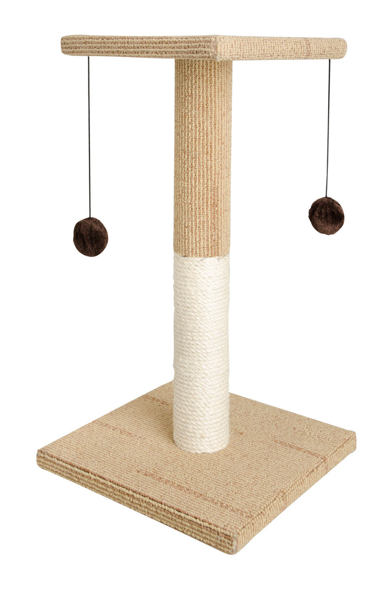 Trouble & Trix Charlie Platform Sisal & Carpet Cat Scratcher, Cat Scratchers nz, pet essentials warehouse, trouble and trix cat scratching post