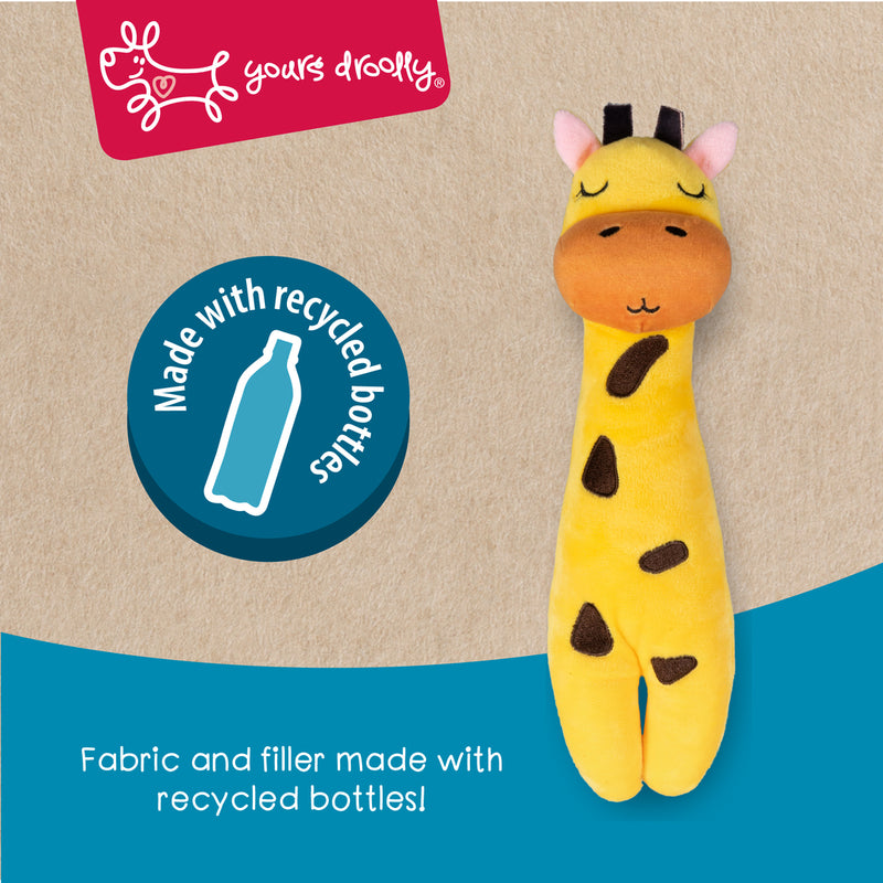 Yours Droolly Recyclies Giraffe, recycled plastic bottle Dog Toy