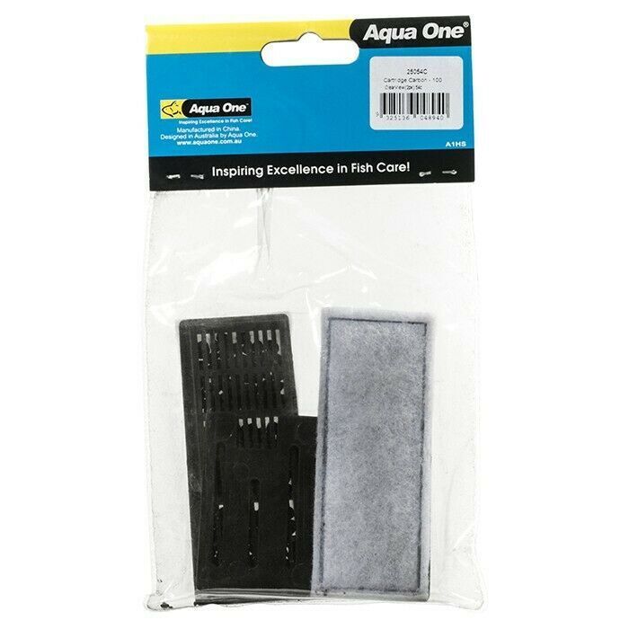 Aqua One Carbon Cartridge Clearview H100 2 Pack (54C), Fish Tank filters, Spare Parts, Pet Essentials Warehouse