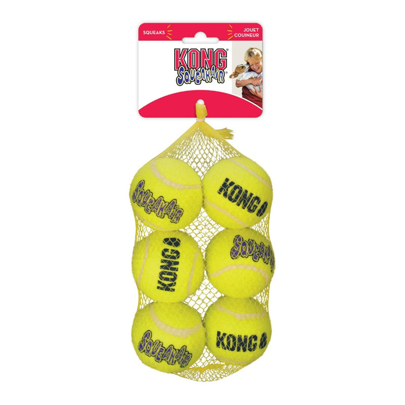 Kong SqueakAir Tennis Ball 6 pack, kong dog 6 pack tennis balls, pet essentials warehouse