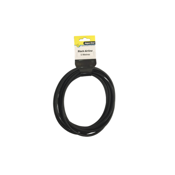 Aqua One Black PVC Airline, 5 meters, Pet Essentials Warehouse