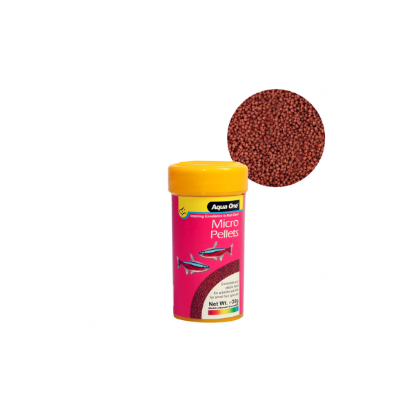 Aqua One Micro Pellet 30g, Micro fish food , fish food for small fish, Pet Essentials Warehouse