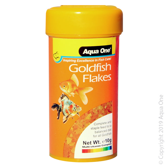 Aqua One Goldfish Flakes Fish Food 10g, Pet Essentials Warehouse