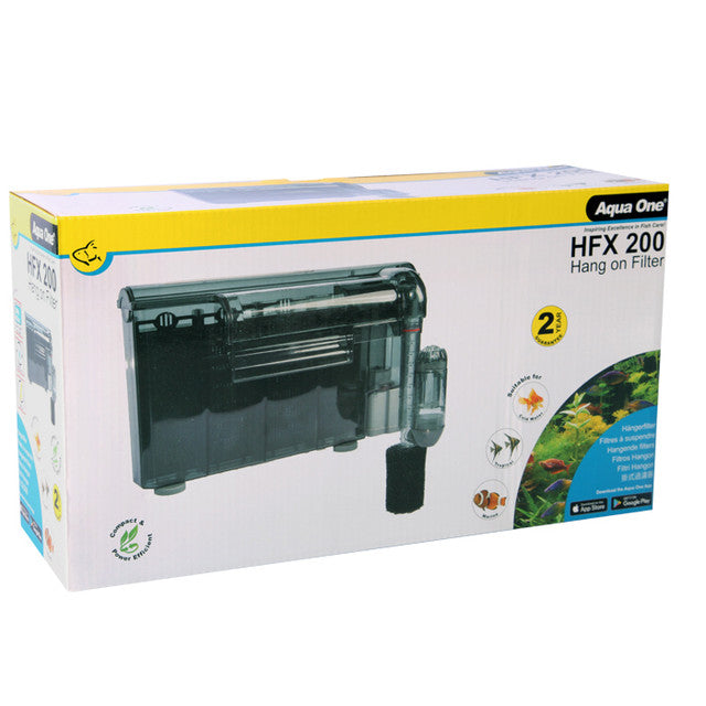 Aqua One HFX 200 Hang On Filter 600L/HR in a box, pet essentials warehouse