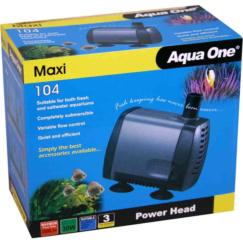 Aqua One Maxi Powerhead Water Pump 104 model, pet essentials warehouse, pet essentials hastings