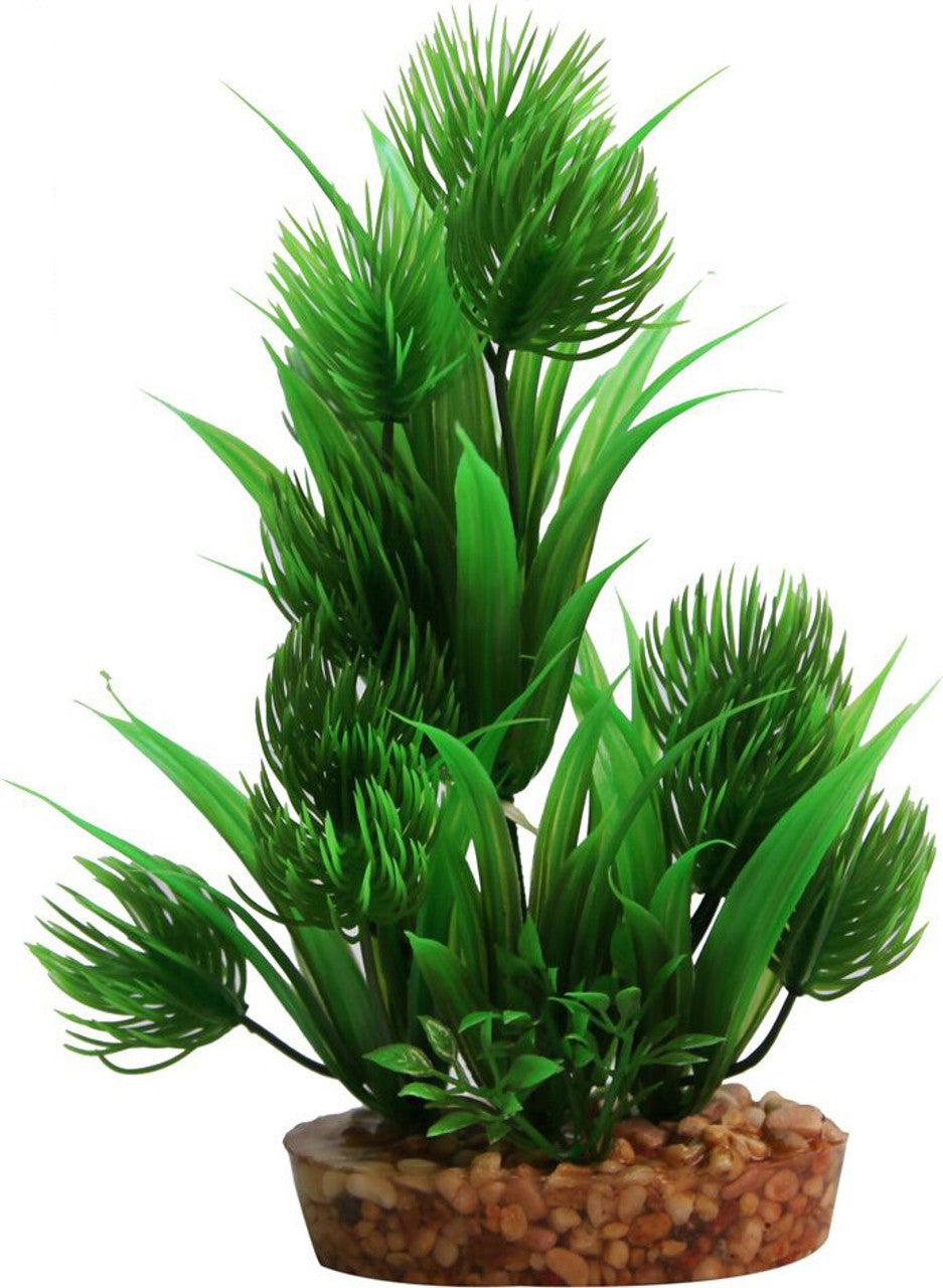 Aqua One Papyrus With Gravel Base Plastic Plant with no flowers, pet essentials warehouse, pet essentials hastings